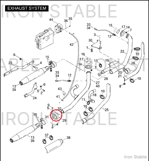 Harley-Davidson Clamp Assembly, Exhaust Pipe