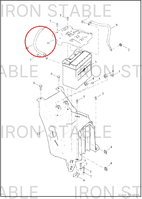 Harley-Davidson Cable Assembly, Solenoid-To-Battery