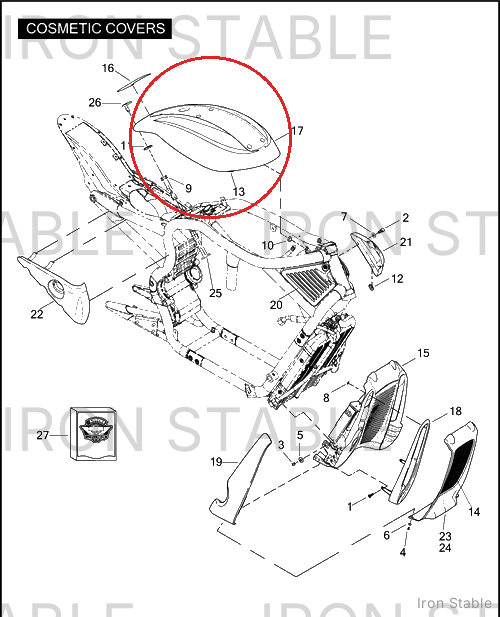 Harley-Davidson Cover Assembly, Airbox, W/Medallion