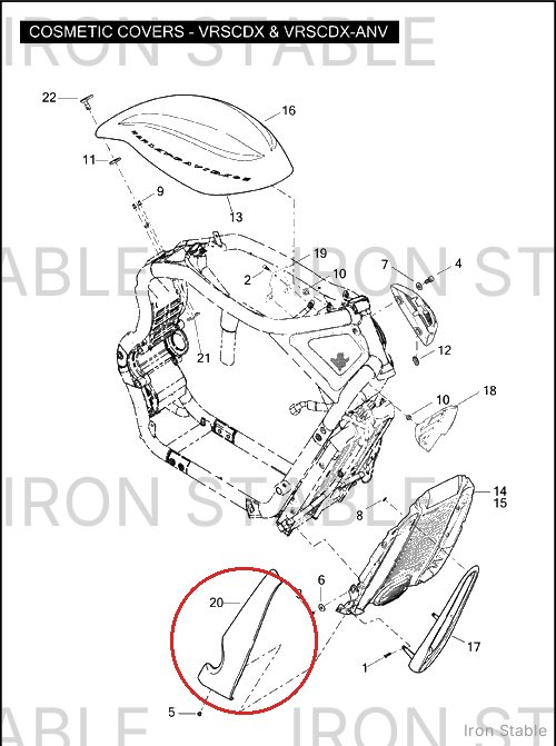 Harley-Davidson Trim, Rh/Radiator