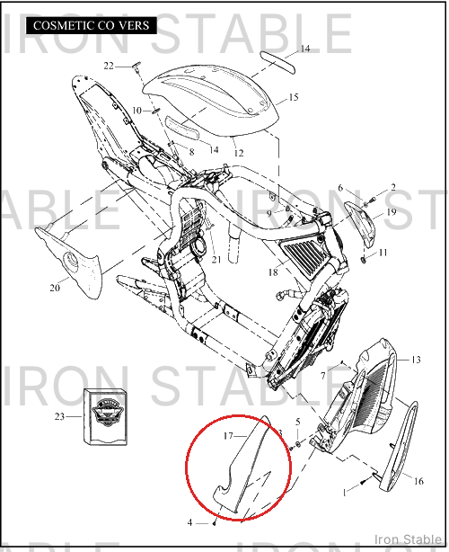 Harley-Davidson Trim, Rad Cover, Lh, Vrscse, Electri