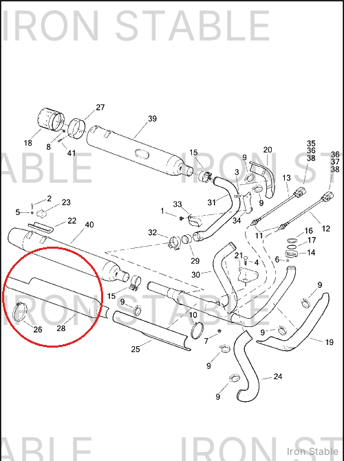 Harley-Davidson Heatshield, Exhaust, Lh, Chrom