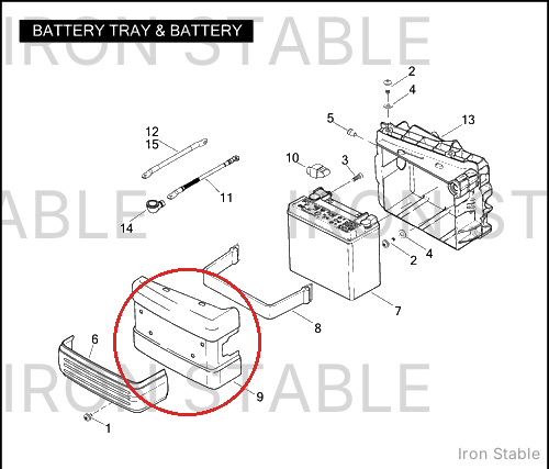 Harley-Davidson Battery Cover, Wrnkl Blk
