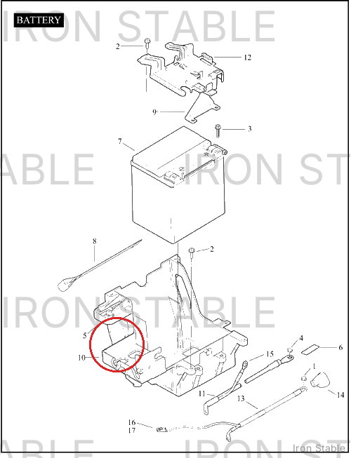 Harley-Davidson Battery Tray Assembly