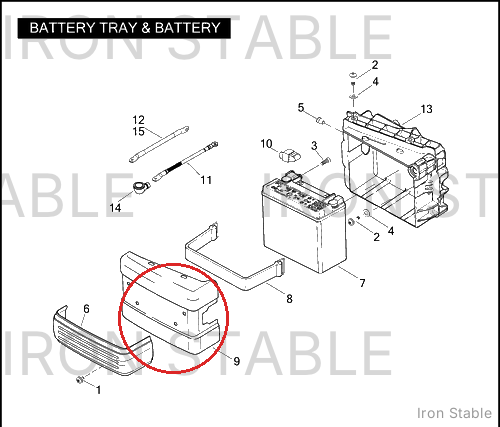 Harley-Davidson Battery Cover, Black