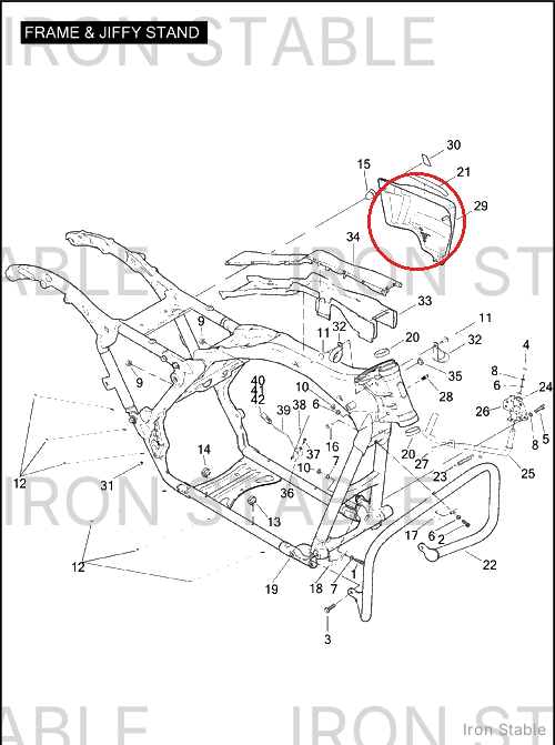 Harley-Davidson Sidecover, Rh/Pntd