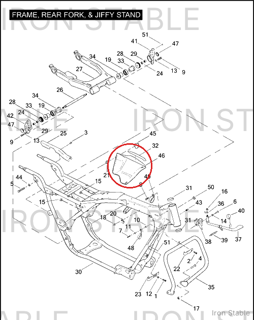 Harley-Davidson Sidecover Assembly, Rh