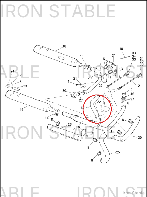 Harley-Davidson Exhaust Pipe Assembly, Catalyst