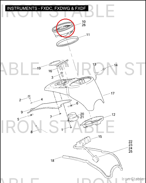 Harley-Davidson Speedo, 5/Dual/Calib, Slvr-Ss