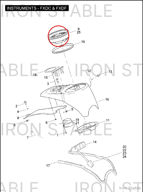 Harley-Davidson Speedo, 5/Dual/Calib, Slvr-Ss