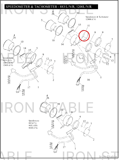 Harley-Davidson Speedo/Tach Bracket