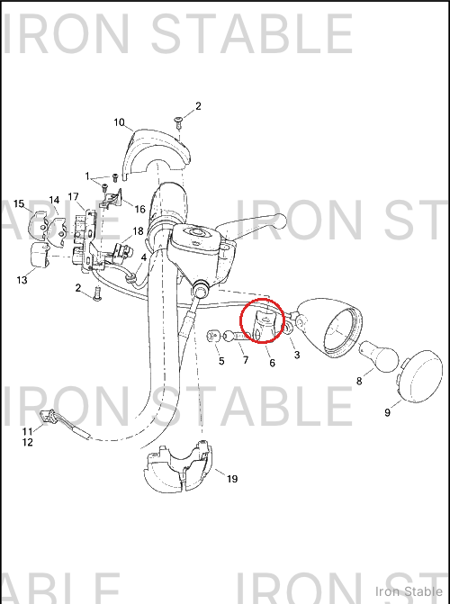 Harley-Davidson Mounting Bracket, Lh, T-Sgnl, Chrome