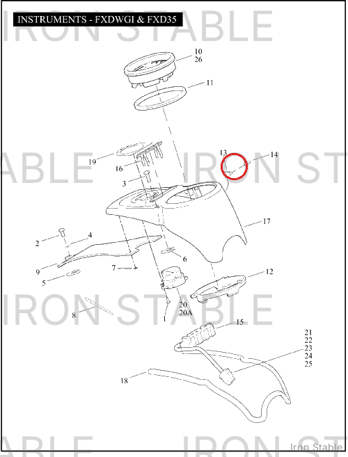 Harley-Davidson Switch Assembly, Trip Rest 12.5 In
