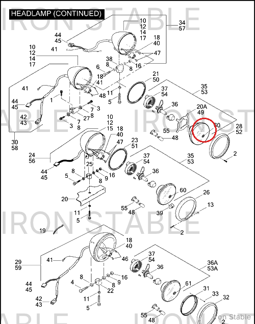 Harley-Davidson Gasket, Spacer, Headlight