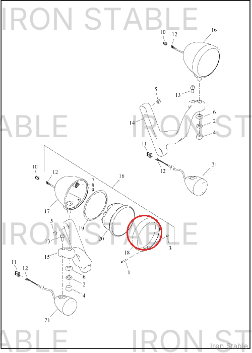 Harley-Davidson Bezel, Hdlite(Po)
