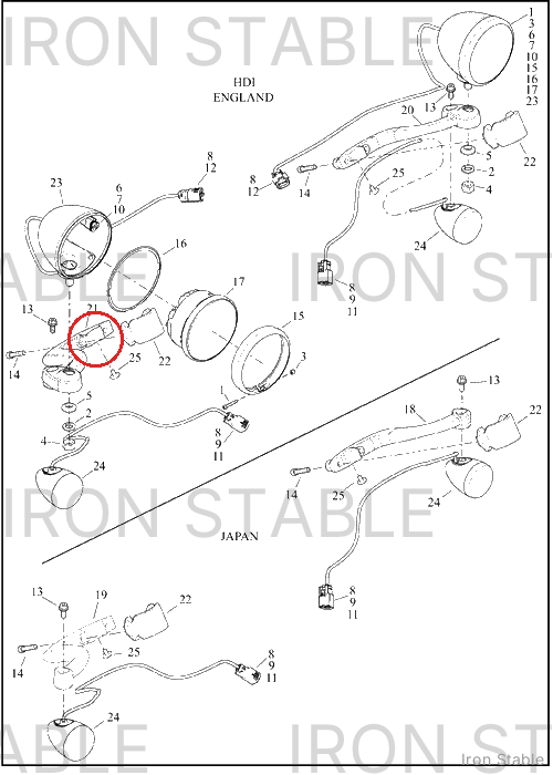 Harley-Davidson Bracket, Hdlt Sprt, Pos, Ts, Rh