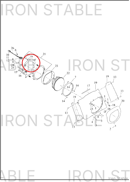 Harley-Davidson Bracket, Hdlt Sprt, Assembly, Hdlt M