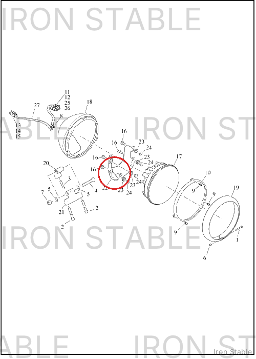 Harley-Davidson Hdlt Sub-Component, Outer Bracket, L