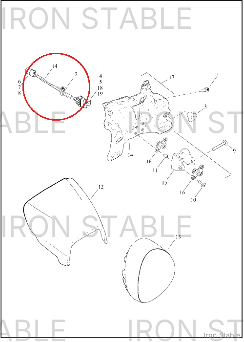Harley-Davidson Bracket, Hdlt Sprt, Front Module
