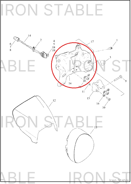 Harley-Davidson Sub-Assembly, Hdlt, Bracket, Support