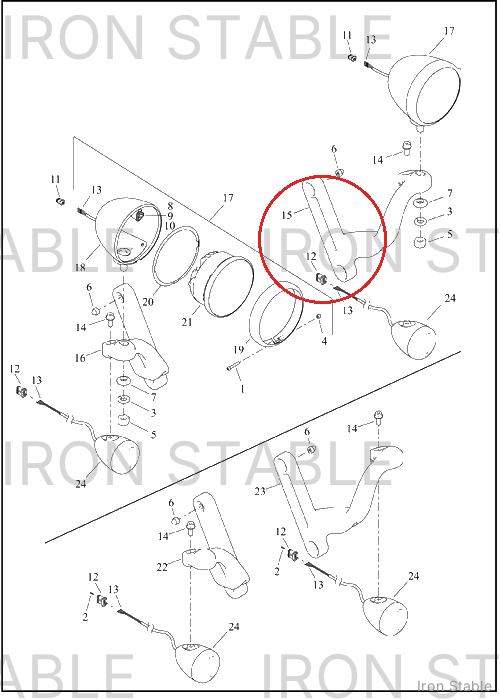 Harley-Davidson Bracket, Hdlt Sprt, Blk, Lh, Hj