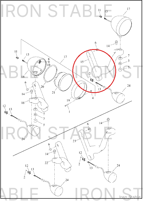 Harley-Davidson Bracket, Hdlt Sprt, Lh, Blk, Hdi