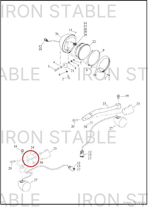 Harley-Davidson Bracket, Hdlt Sprt, Posn, Ts, Gblk, Rh
