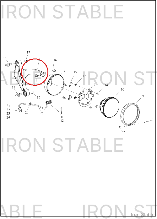 Harley-Davidson Bracket, Hdlt Sprt, Rh, Chrome, Hdi