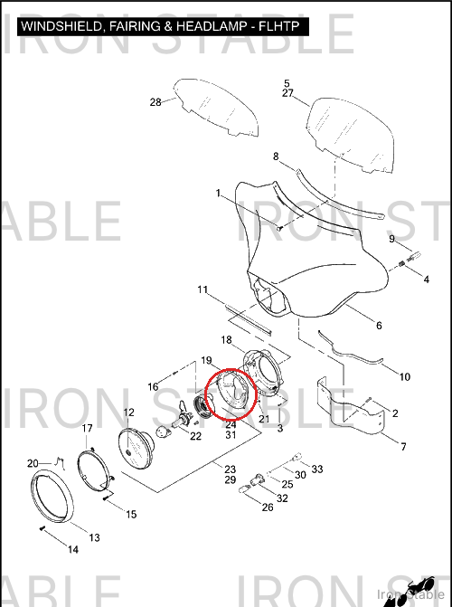 Harley-Davidson Mounting Ring, Hdlamp(Po)