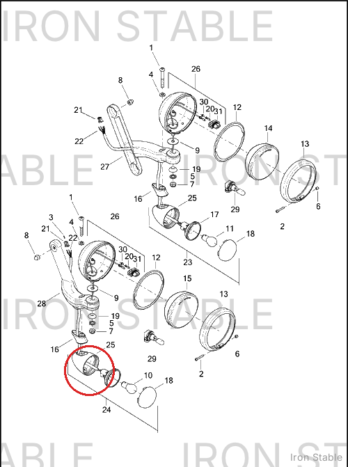 Harley-Davidson Turnsignal Assembly, Front, Hdi