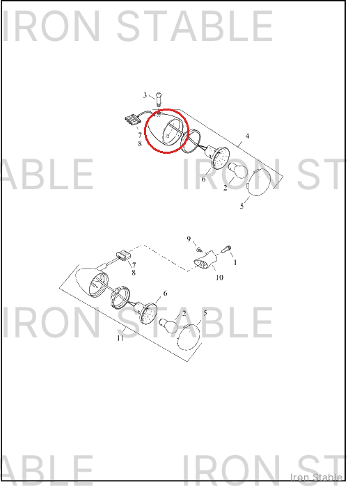 Harley-Davidson Turnsignal Assembly, Gloss Blk, Hdi