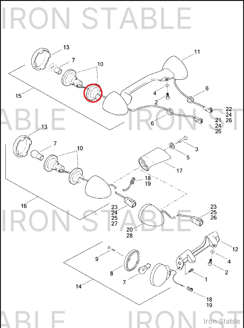 Harley-Davidson Socket Assembly, T-Signal