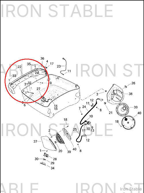 Harley-Davidson Kit-Tail Lite, Wrap-Around, T-Pa
