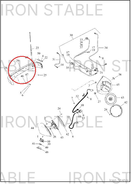 Harley-Davidson Taillight, T-Pak, Stop