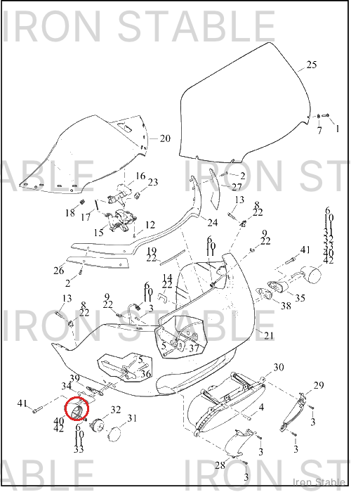 Harley-Davidson Turnsignal, Posn Lamp Assembly, Ambr
