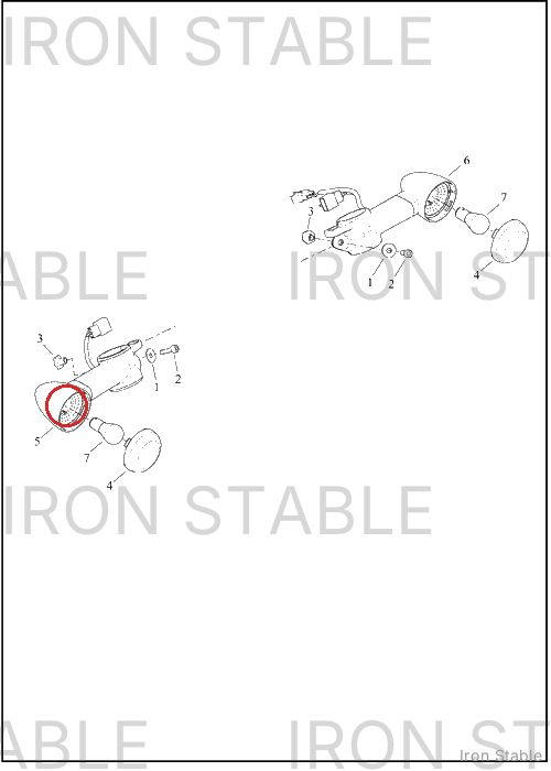Harley-Davidson Turnsignal, Assembly, Rh/Front, Dom