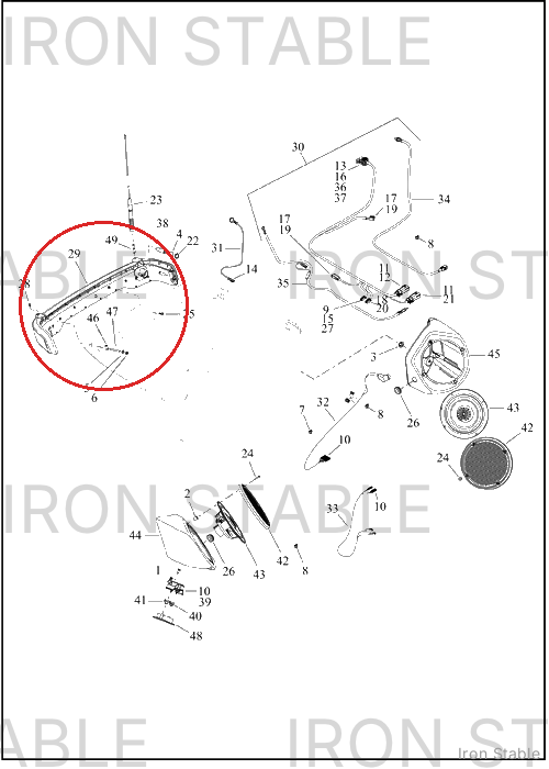 Harley-Davidson Housing, Tl, T-Pak Bezel Assembly, Do