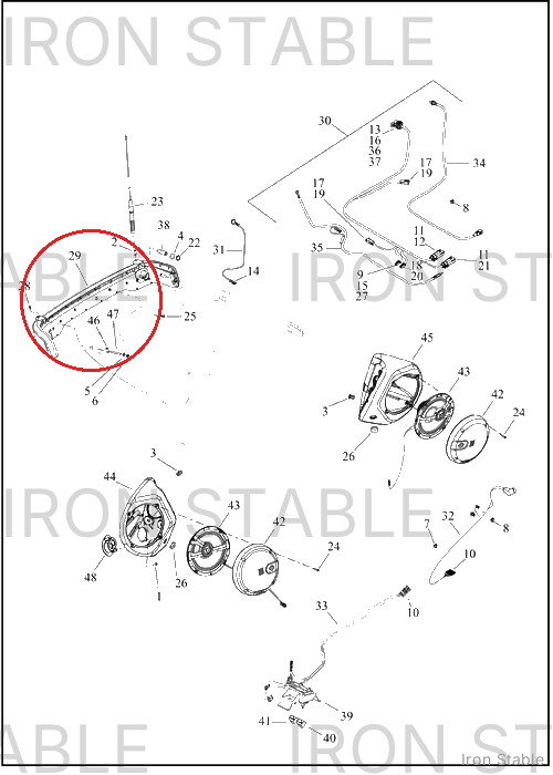 Harley-Davidson Housing, Tl, T-Pak Bezel Assembly, Do