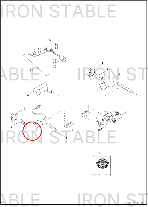 Harley-Davidson Turnsignal, Assembly, Rh/Rr