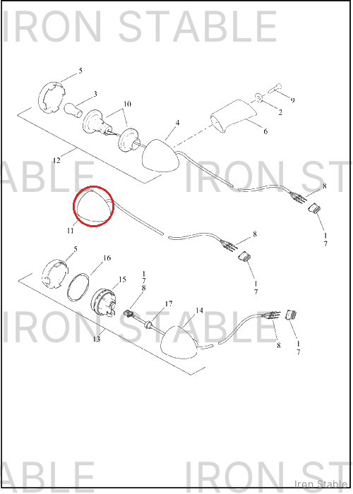 Harley-Davidson Turnsignal, Gblk Hsg, Hdi, Certif