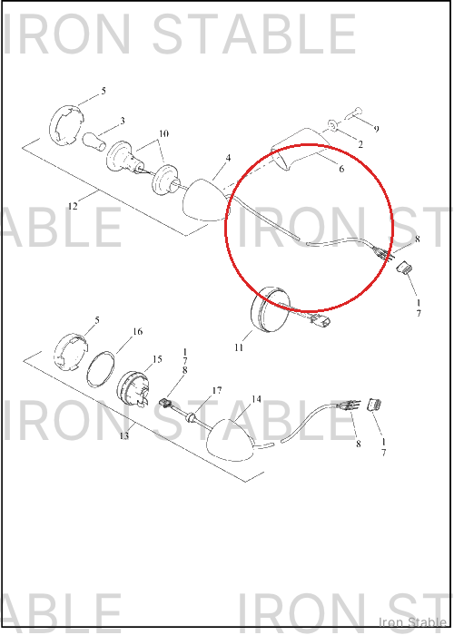 Harley-Davidson Turnsignal, Molded Standoff