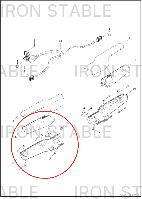 Harley-Davidson Turnsignal, Hsg, Fr, Rh, Lower