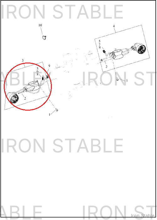 Harley-Davidson Turnsignal, Fr/Rh, Dom, 550
