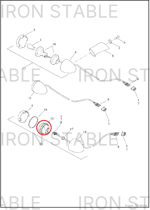 Harley-Davidson Turnsignal, Assembly, Led, Rr, Rh, Chrome