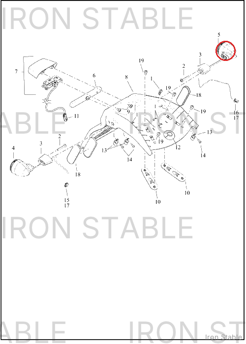 Harley-Davidson Turnsignal, Rr, Lh, World, 400