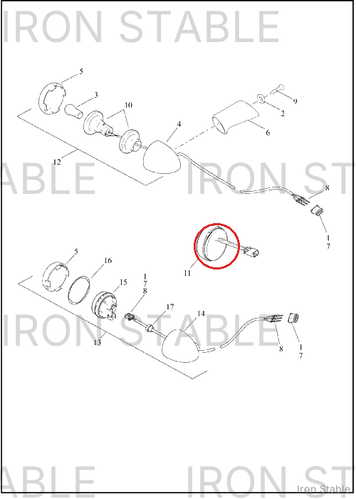 Harley-Davidson Sub-Assembly, Tl/Ts, Led, Rear, Amber