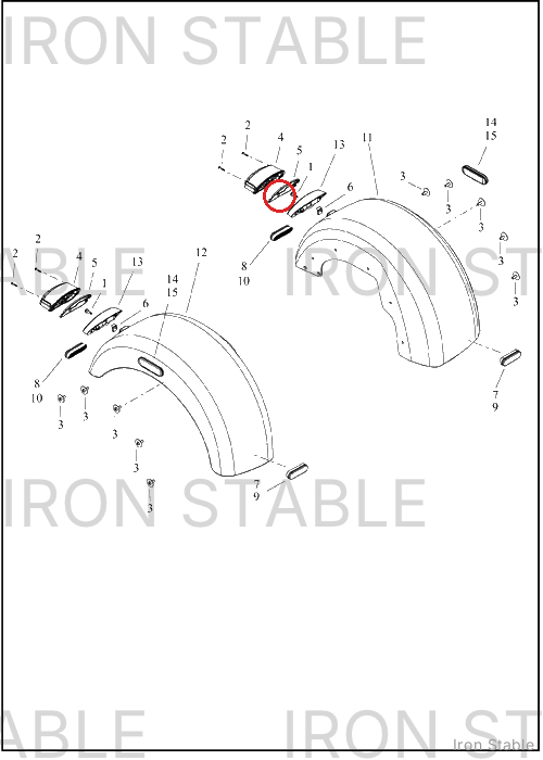 Harley-Davidson Taillight, Led W/ Ambr Turn