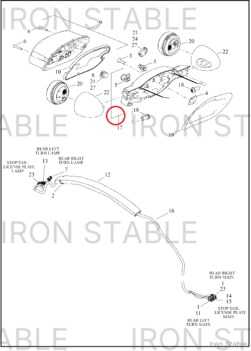 Harley-Davidson Sub-Assembly, Tl/Ts, Bezel, Blk, Serv