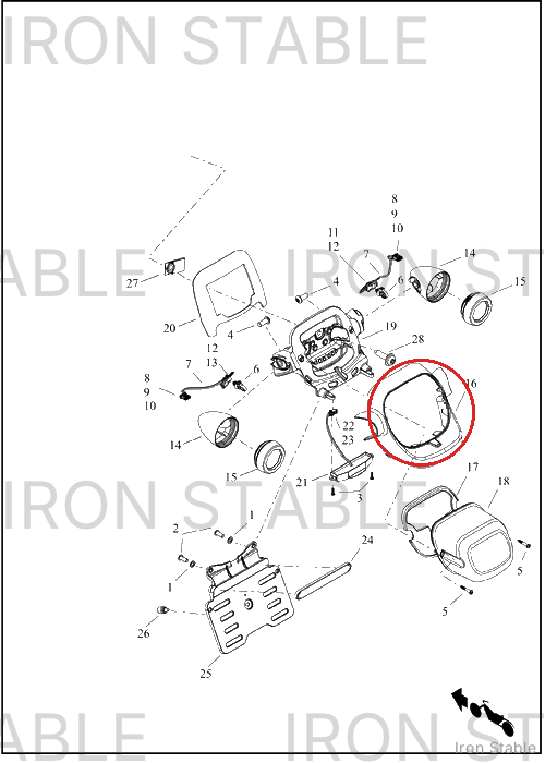 Harley-Davidson Housing, Tl, Blk, Ltbar/Lpm/Ts
