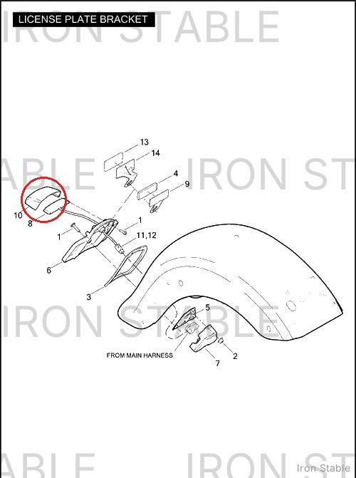 Harley-Davidson Cover, Light, Lic'se Plt, Candy